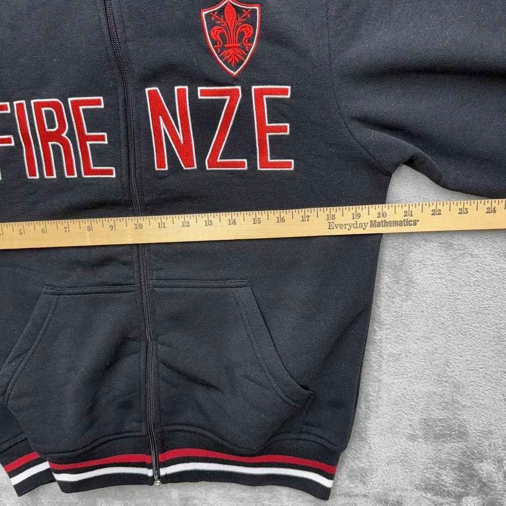 Italy Firenze Black And Red Full Zip Jacket Size Small